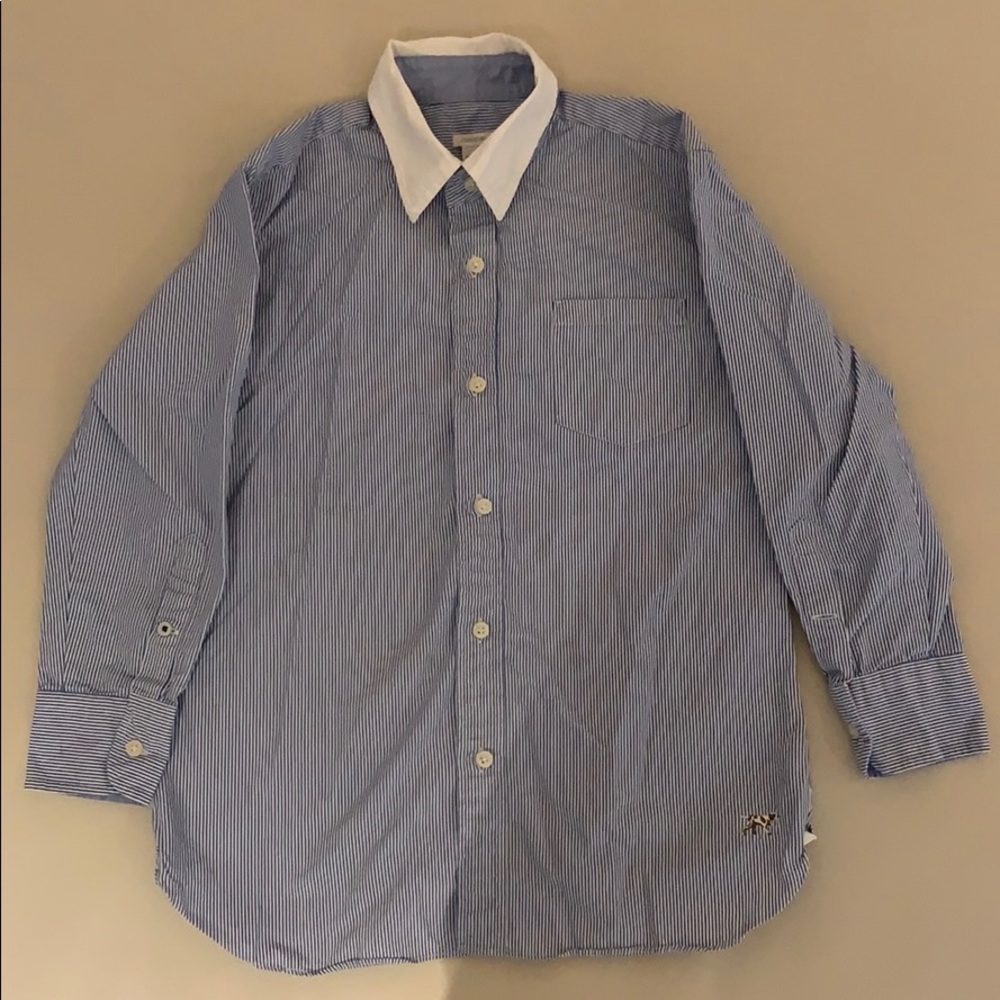 Crewcuts Boys Blue & White Button Down Shirt - L - Picture 1 of 4